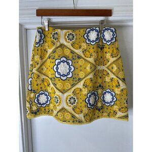 Umgee 70’s Style A-Line Crocheted Sunburst Hippie Mini Skirt Size L